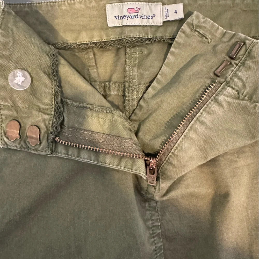 Vineyard Vines Green Cotton Pocket Skirt Size 4